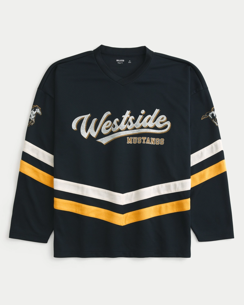 Baggy Westside Mustangs Graphic Hockey Jersey