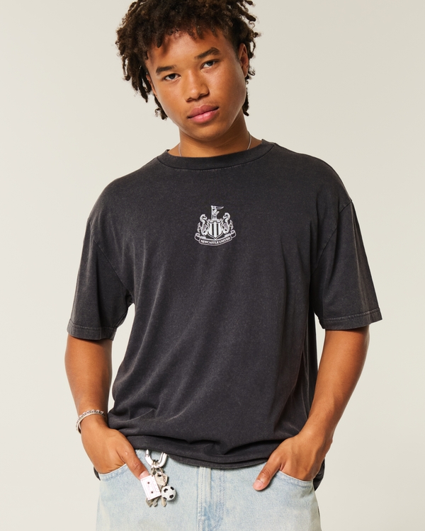 Newcastle United F.C. Graphic Tee, Washed Black view 1