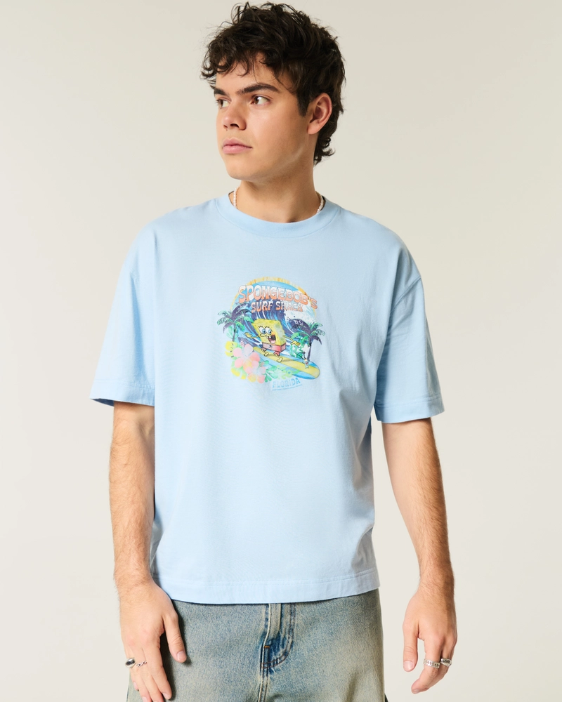 Boxy Crop SpongeBob SquarePants Graphic Tee