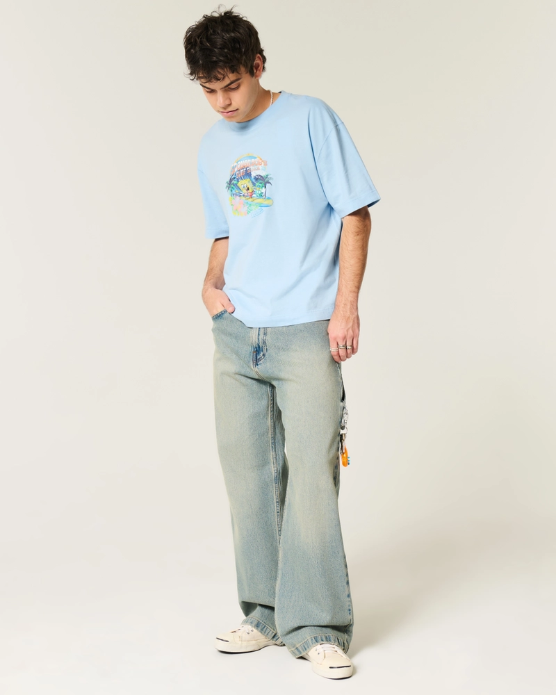 Boxy Crop SpongeBob SquarePants Graphic Tee