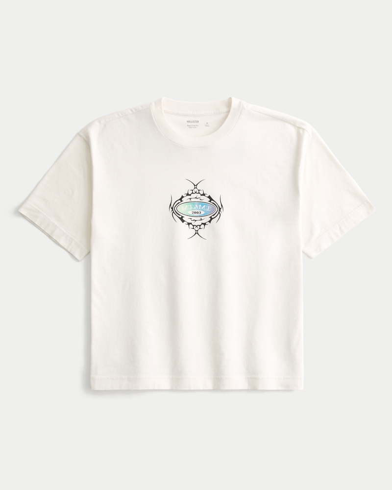 Boxy Crop Miami Graphic Tee