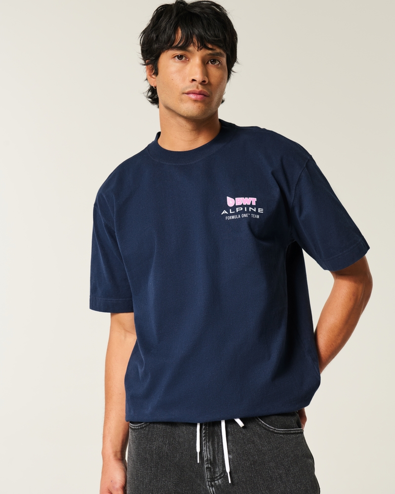 Boxy Heavyweight BWT Alpine F1 Team Graphic Tee