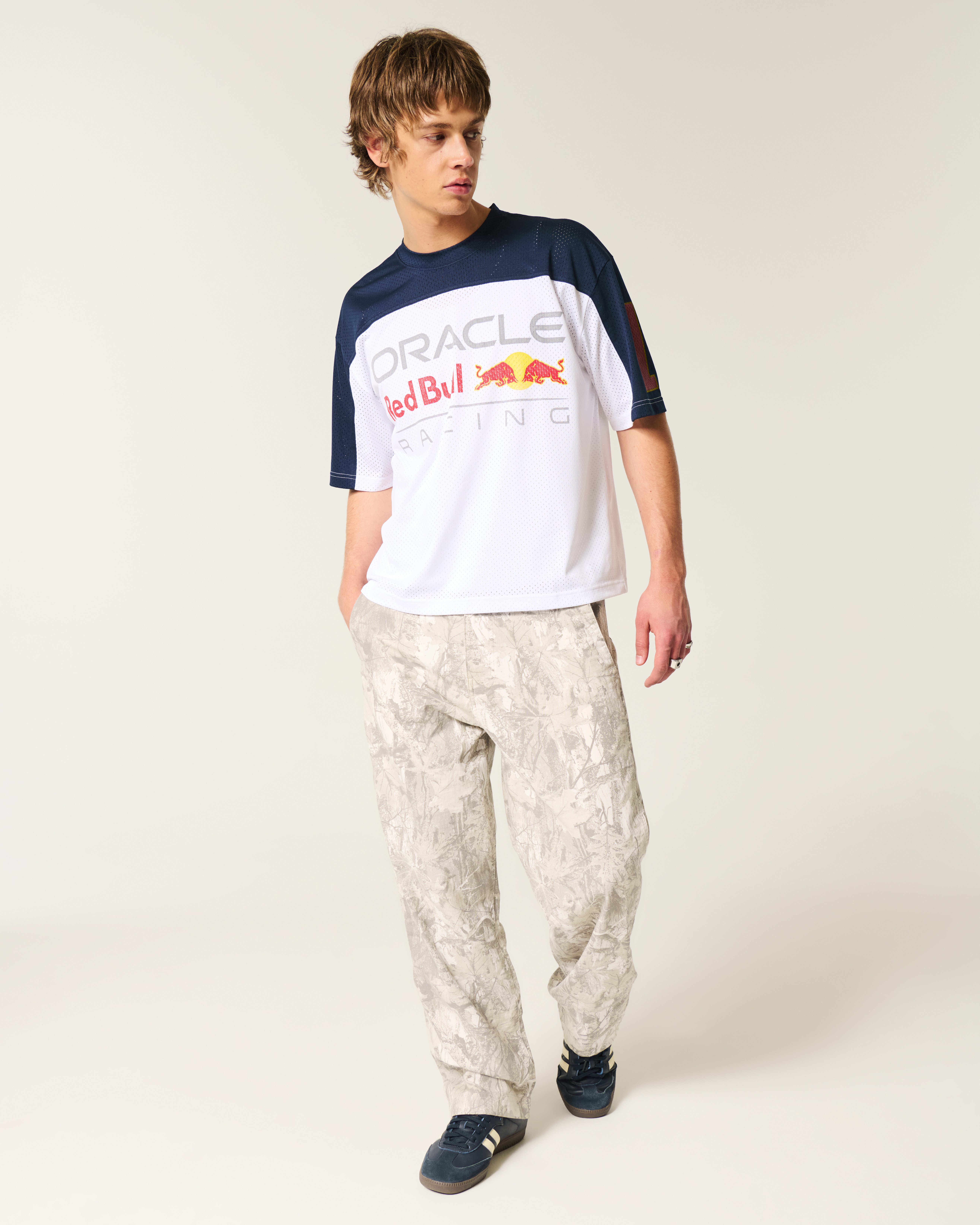 Boxy Crop Oracle Red Bull Graphic Jersey