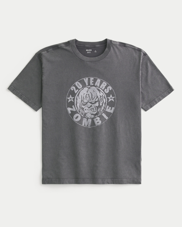 ボクシー Rob Zombie グラフィックTシャツ, フェード ブラック view 1