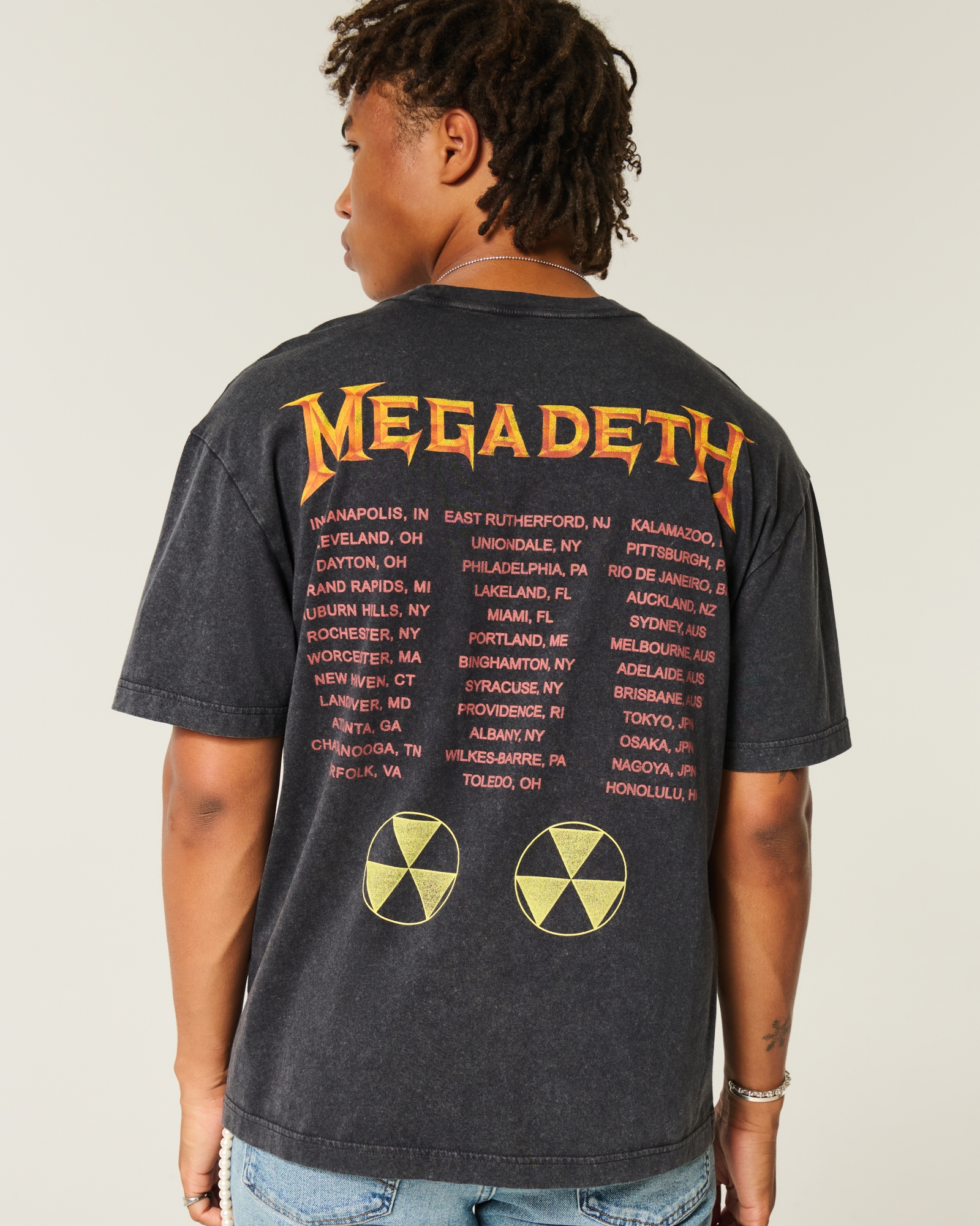 Men's Boxy Megadeth Tour Graphic Tee | Men's Sale | HollisterCo.com