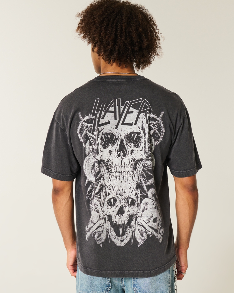 Slayer グラフィックTシャツ ダークグレー Men's Boxy Slayer Graphic Tee | Men's Clearance | HollisterCo.com
