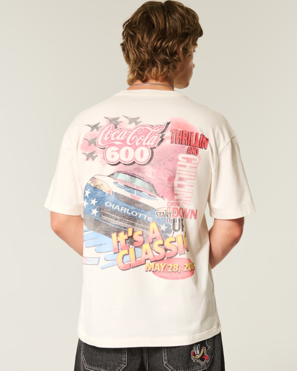 Boxy NASCAR Coca-Cola 600 Graphic Tee, Cream view 1