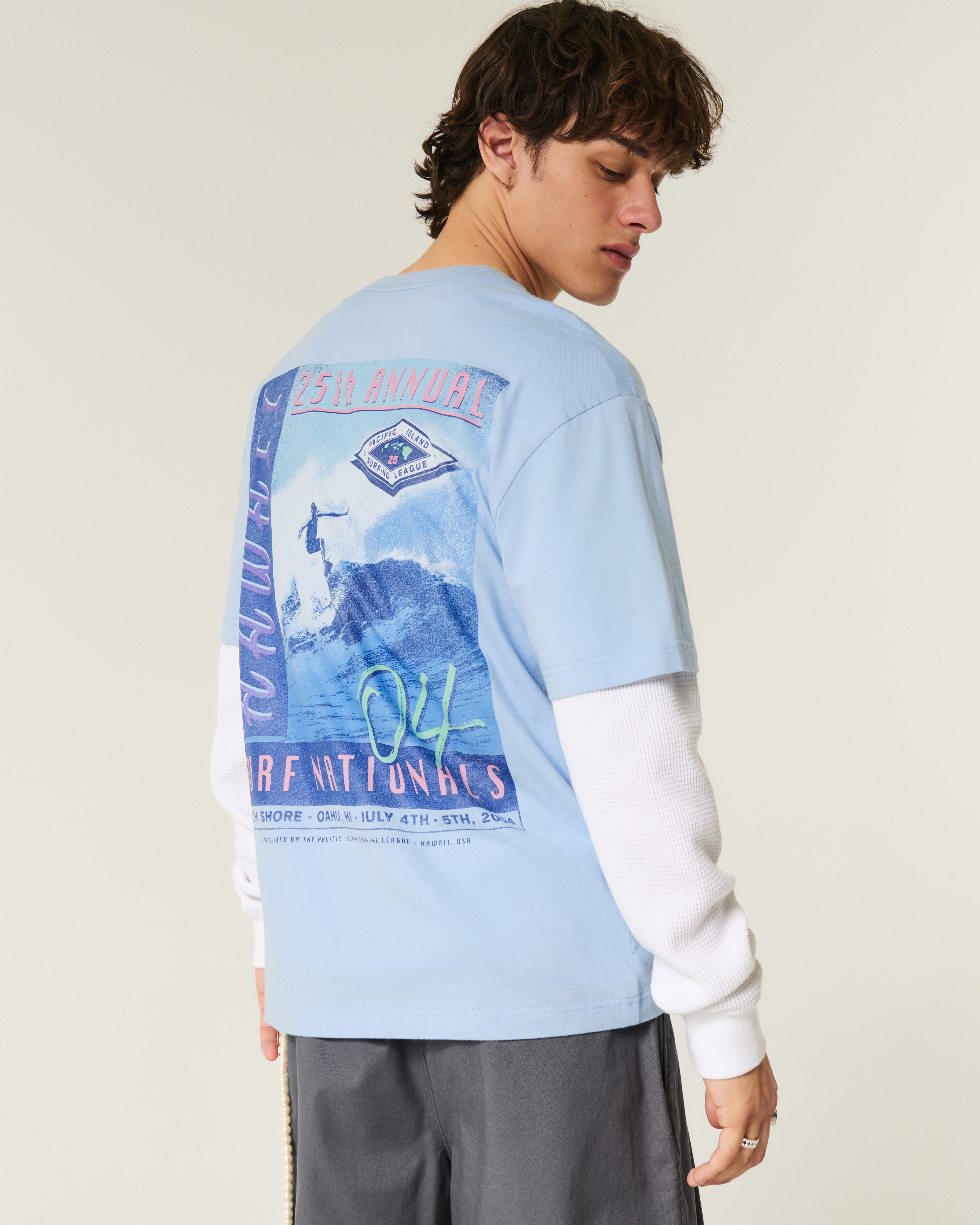 Boxy Hawaii Surf Graphic Tee