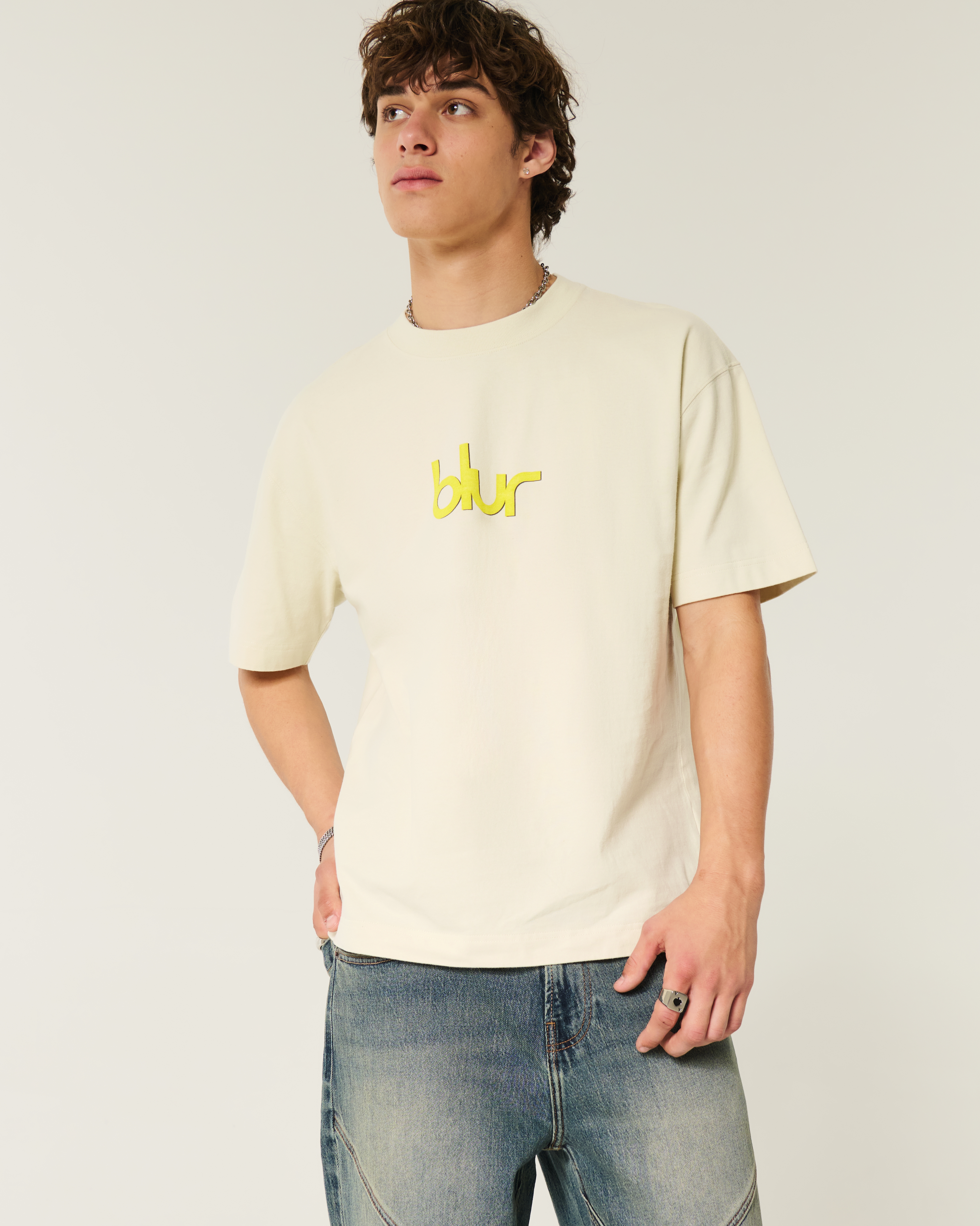 Boxy Heavyweight Blur Graphic Tee