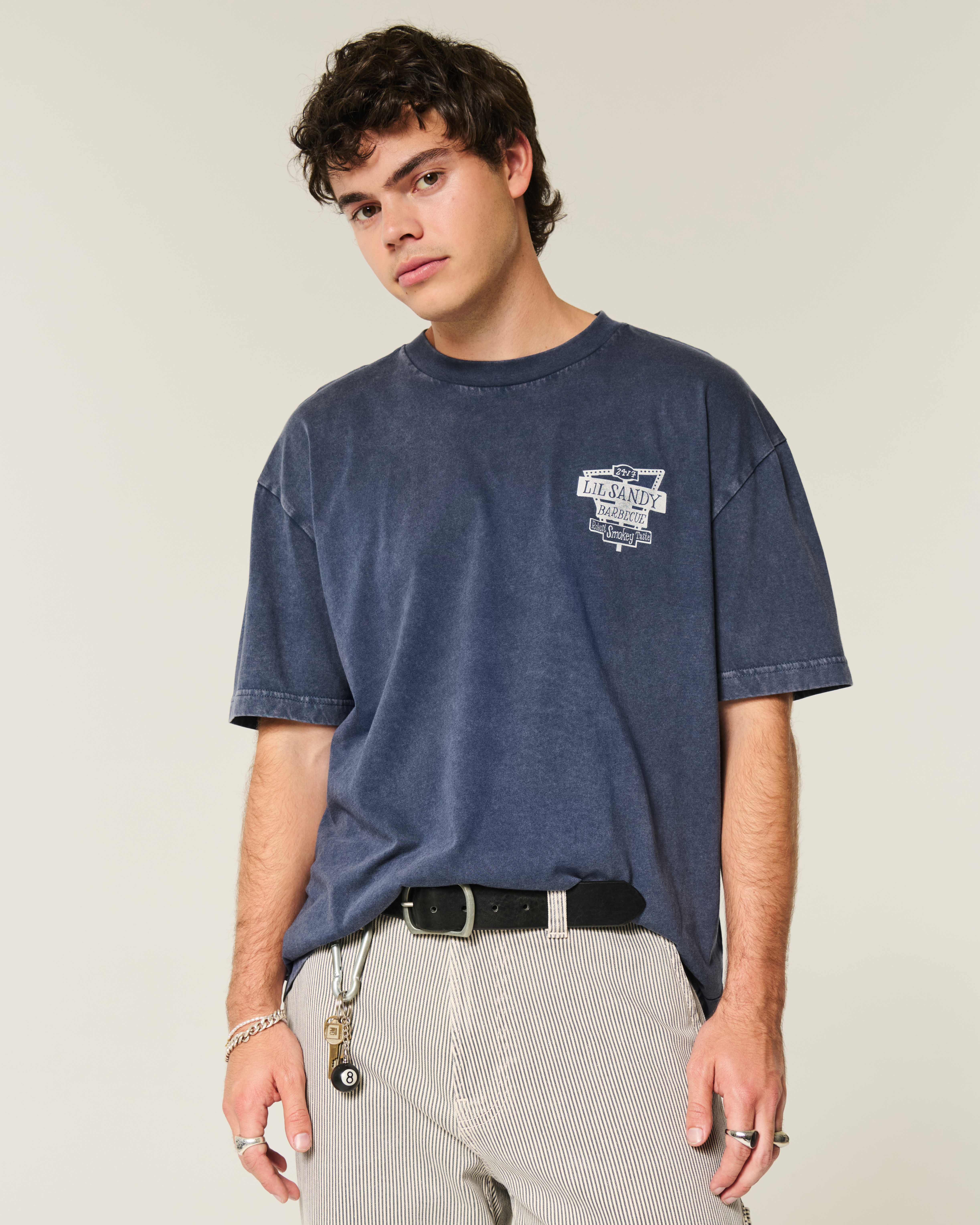 Boxy Lil Sandy Barbecue Graphic Tee