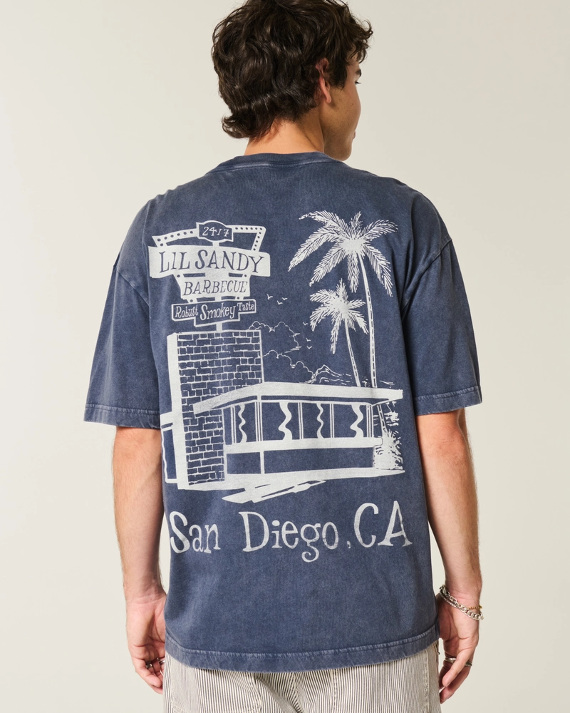 Boxy Lil Sandy Barbecue Graphic Tee