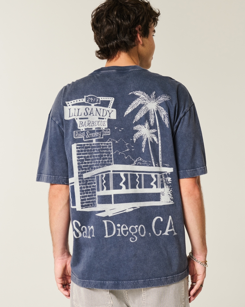 Boxy Lil Sandy Barbecue Graphic Tee