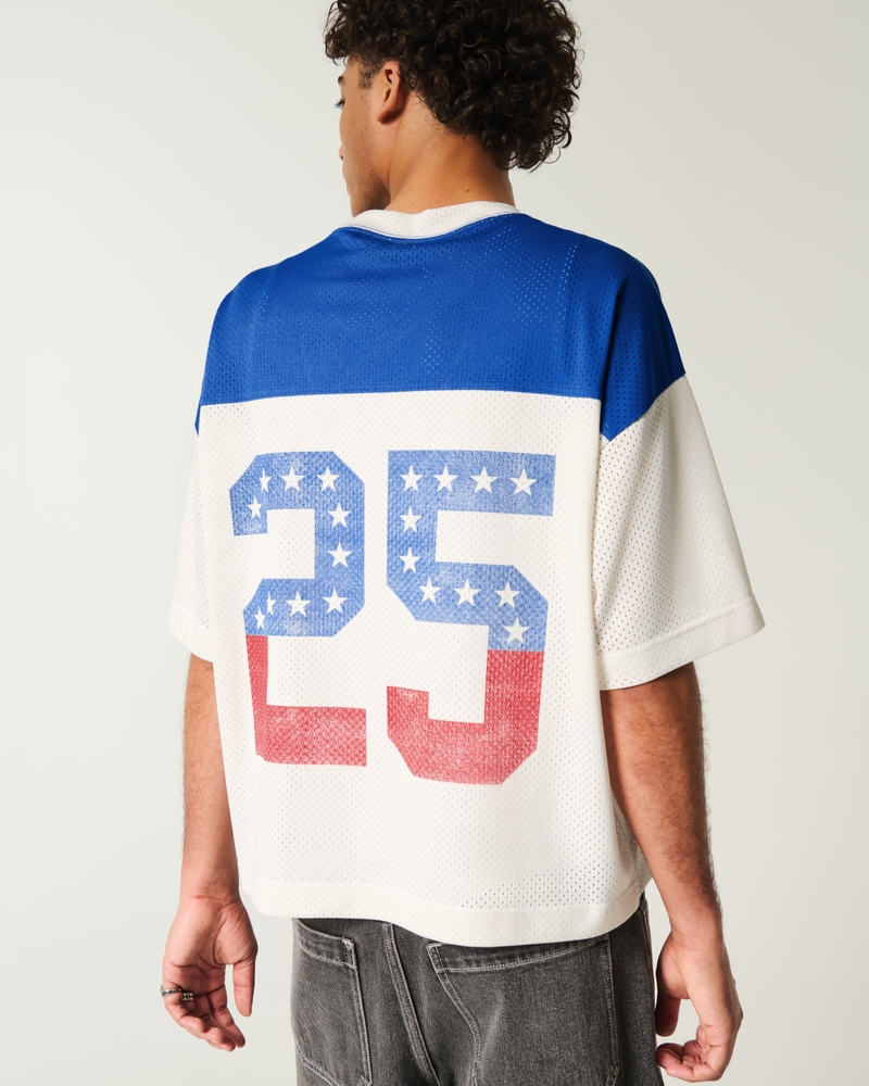 Boxy Crop Number Graphic Jersey