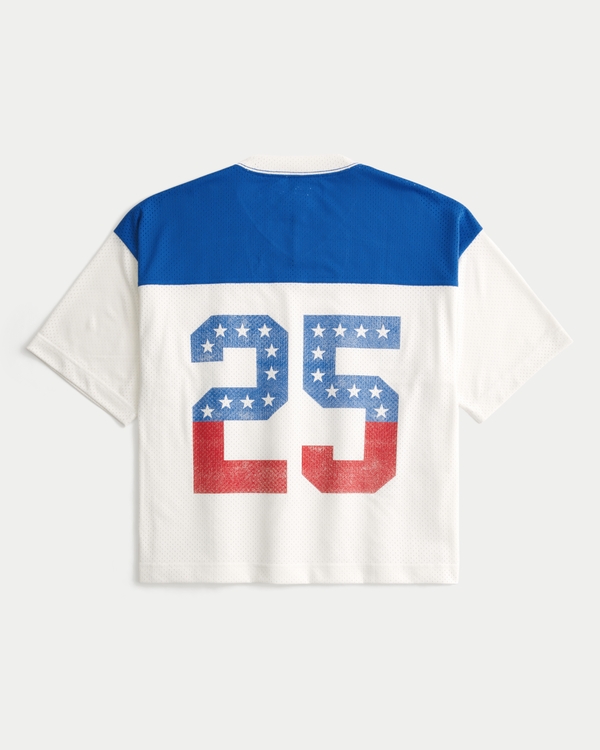 Boxy Crop Number Graphic Jersey