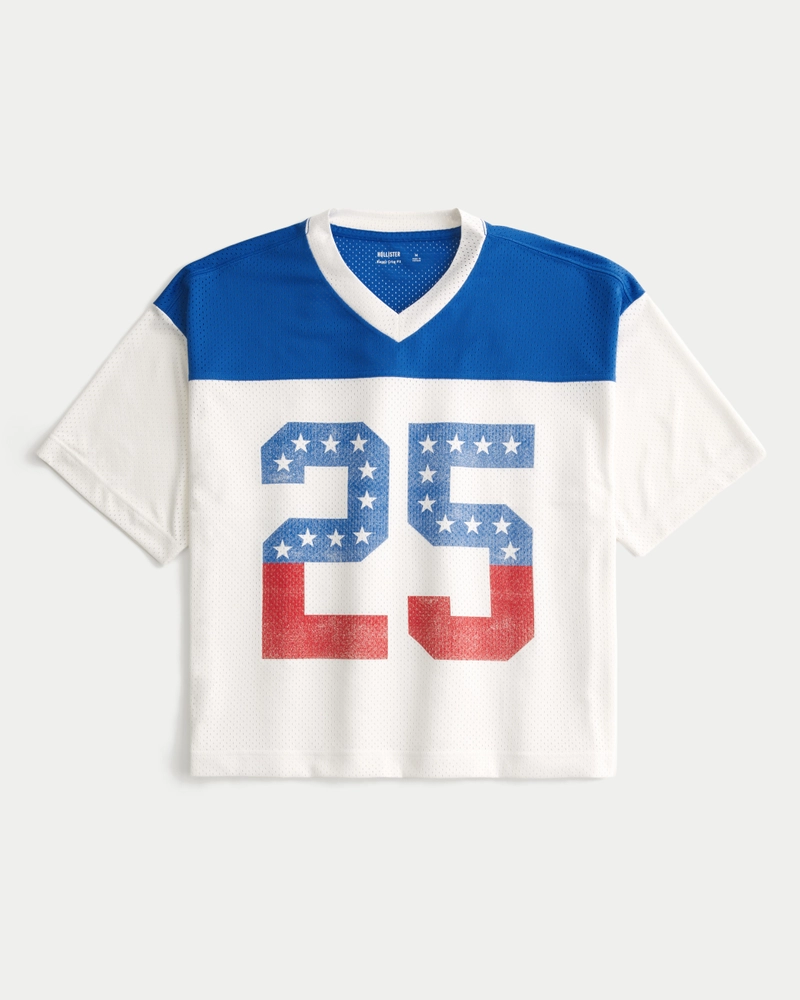 Boxy Crop Number Graphic Jersey