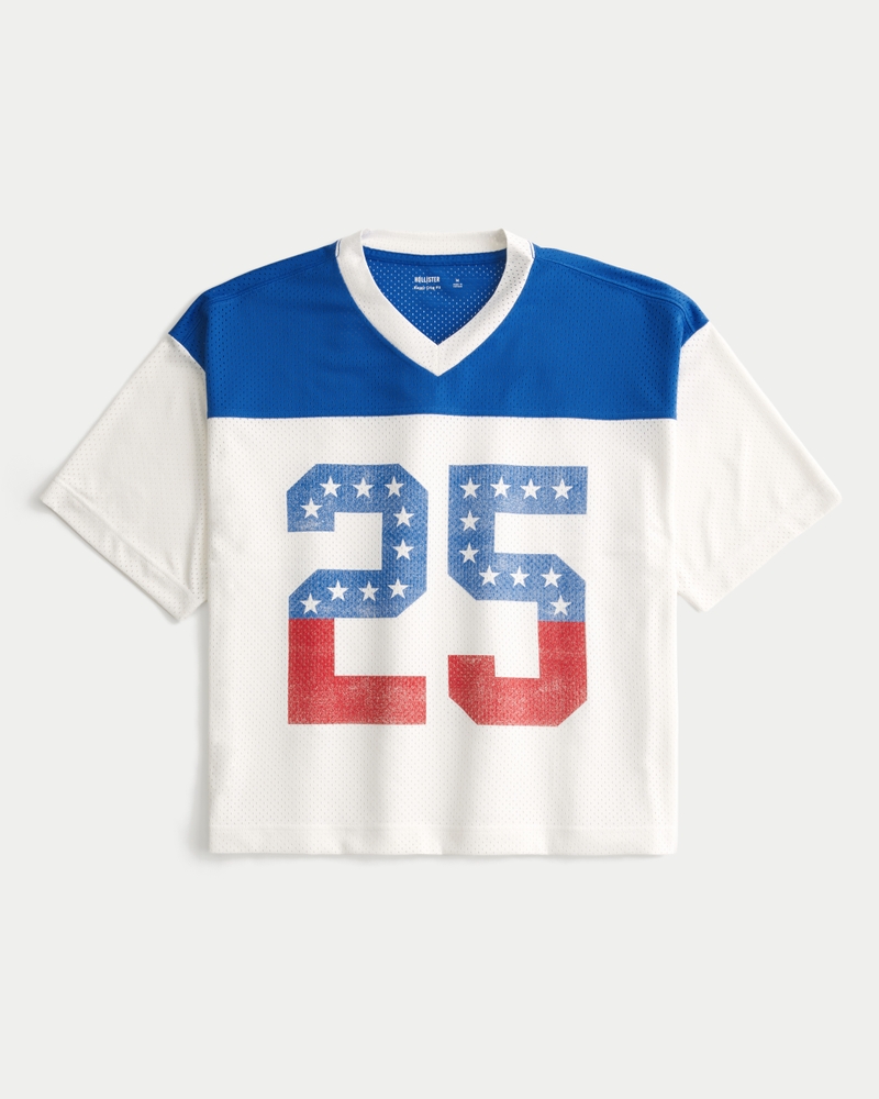 Boxy Crop Number Graphic Jersey