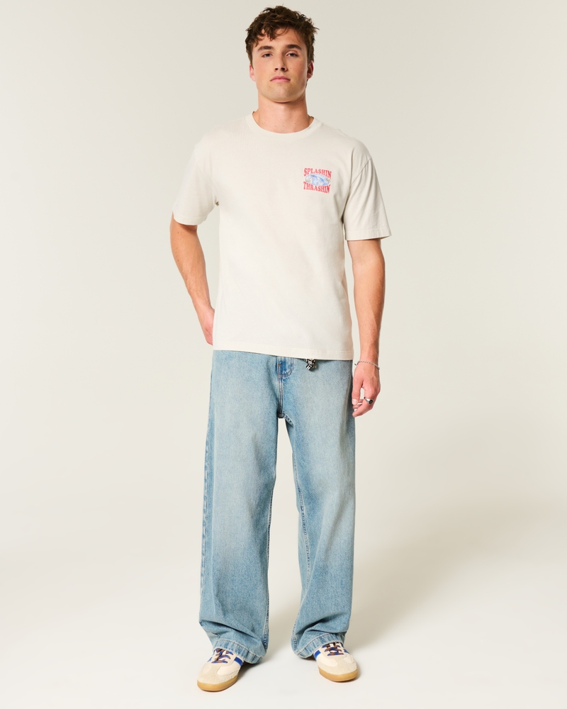 Boxy Splashin Thrashin Surf Shack Graphic Tee