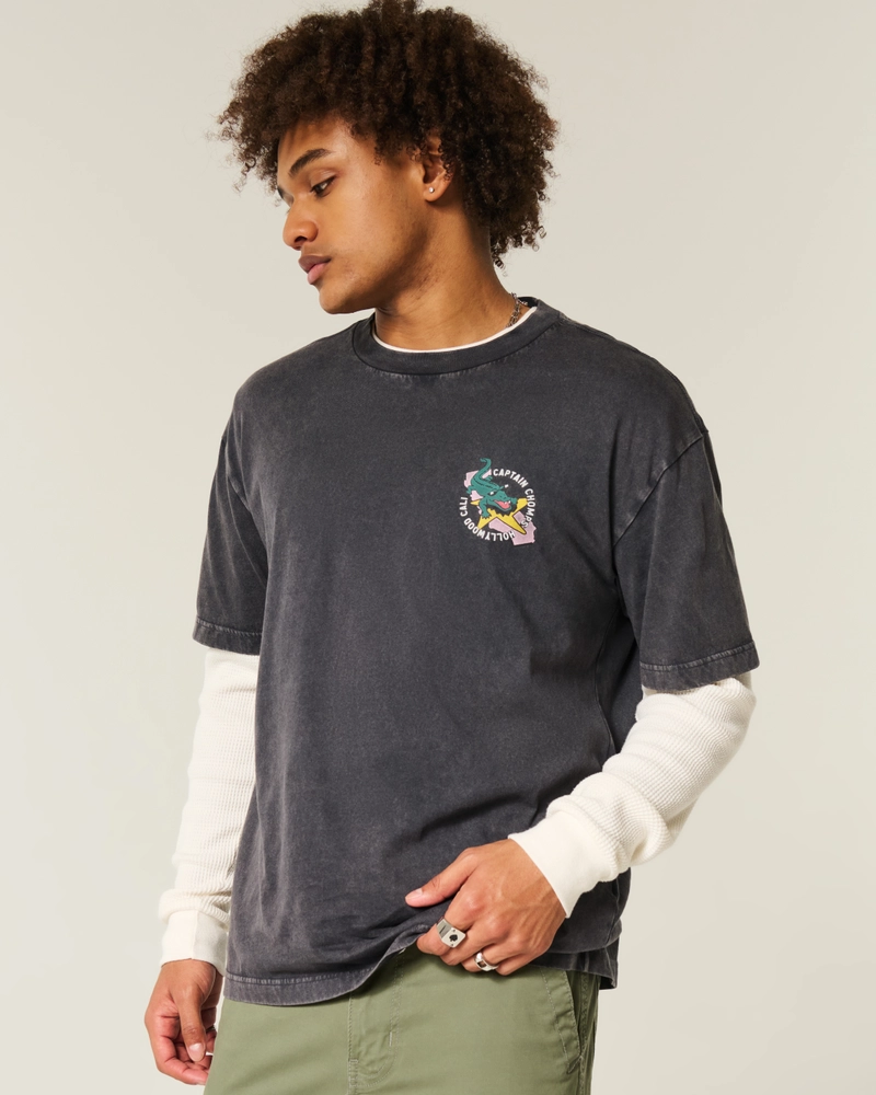 Boxy Captain Chomps Graphic Tee