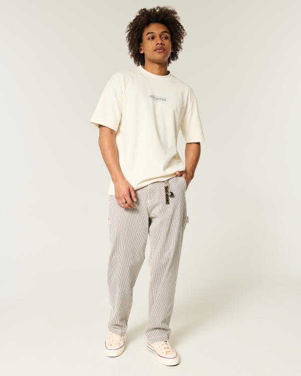 Boxy Logo Kühlendes Tee, Creme view 2