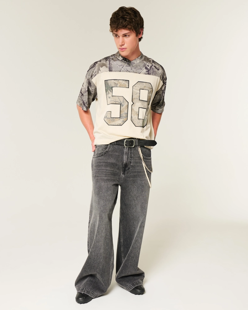 Boxy Crop Camo Football Jersey