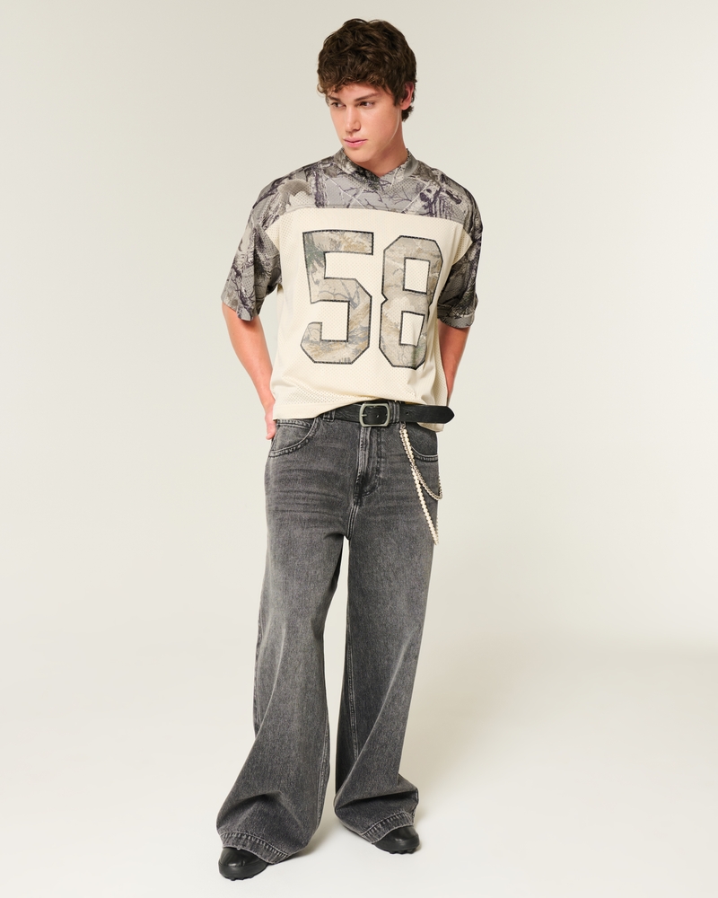 Boxy Crop Camo Football Jersey