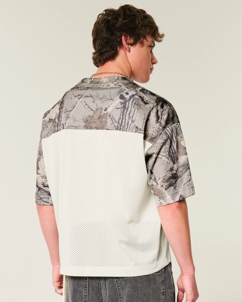 Boxy Crop Camo Football Jersey