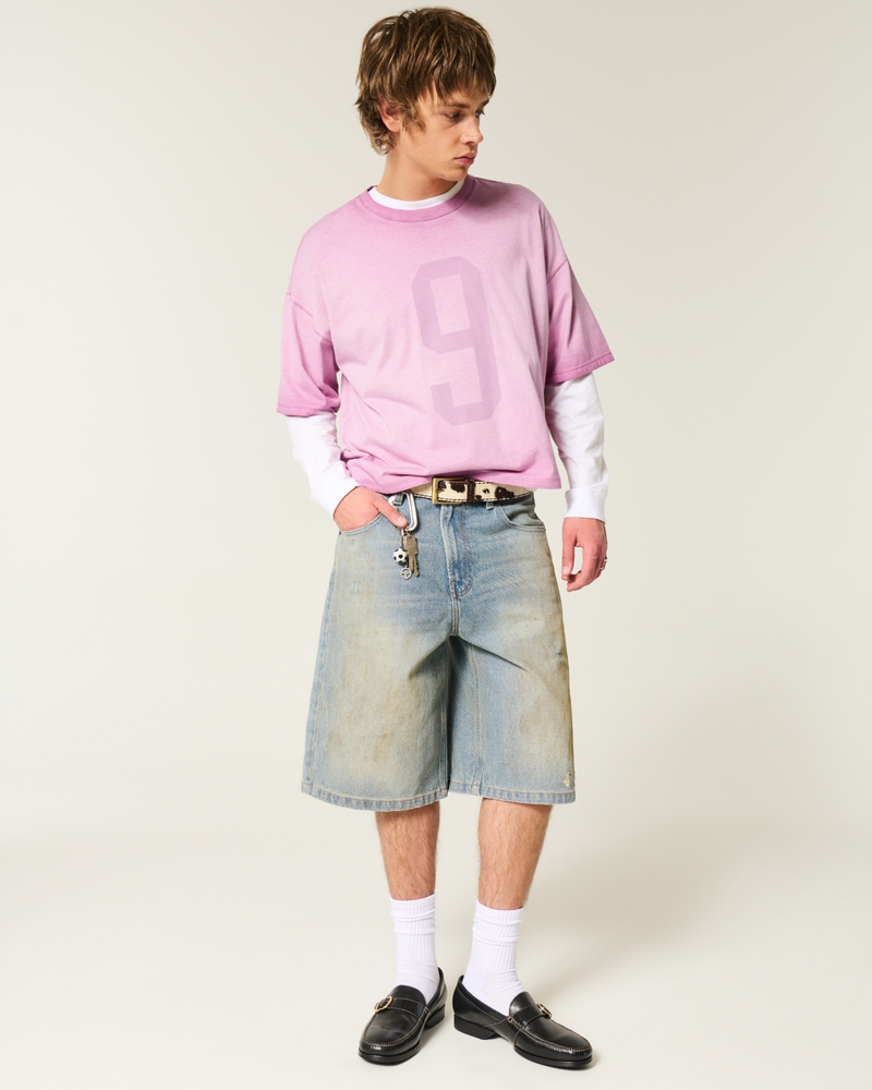 Baggy Crop Number Graphic Tee