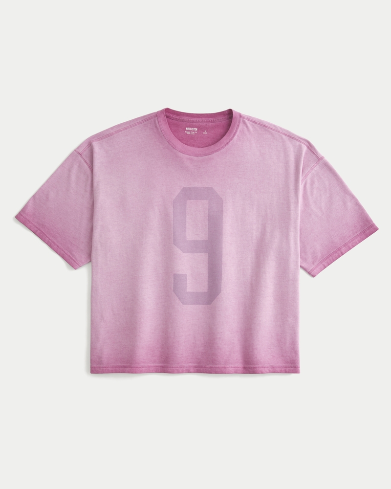 Baggy Crop Number Graphic Tee