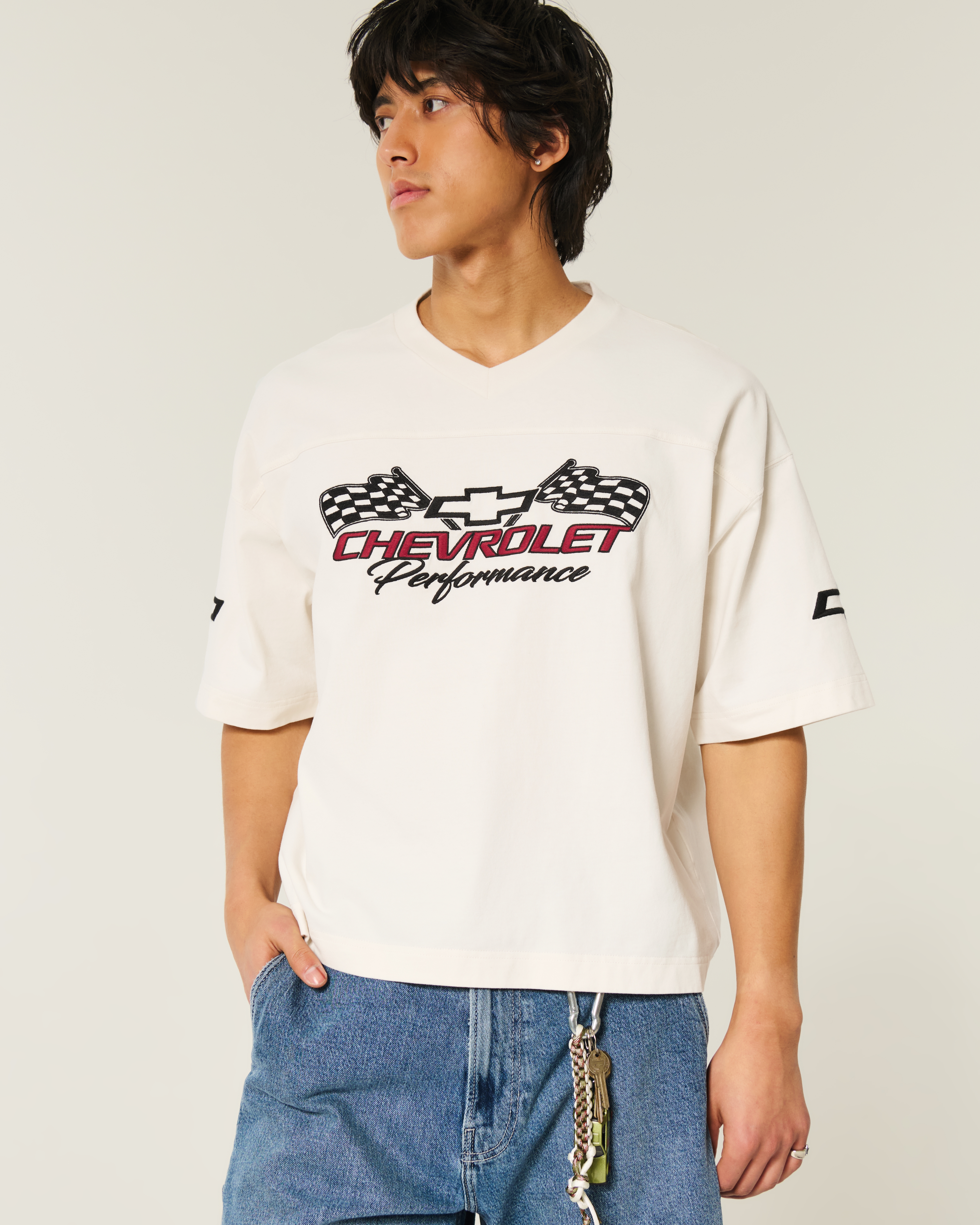 Baggy Heavyweight Crop Chevrolet Graphic Tee