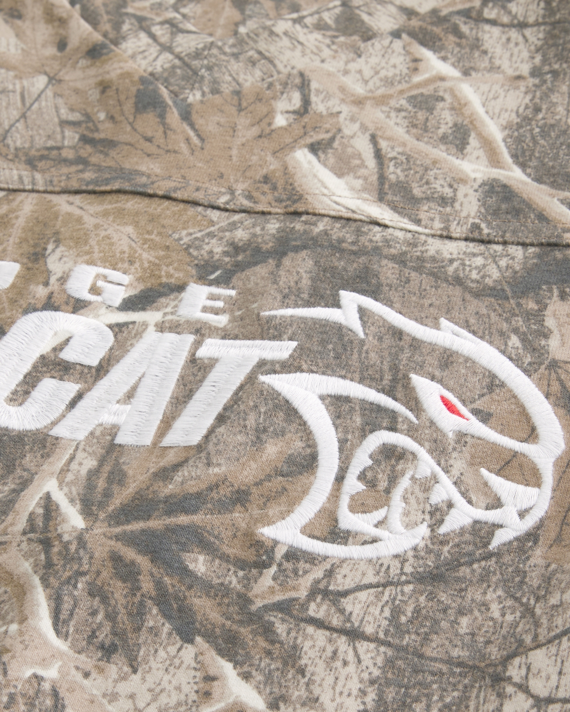 Baggy Heavyweight Crop Dodge Graphic Camo Tee