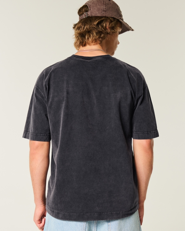 Boxy Heavyweight Stone Cold Steve Austin Graphic Tee, Washed Black view 2