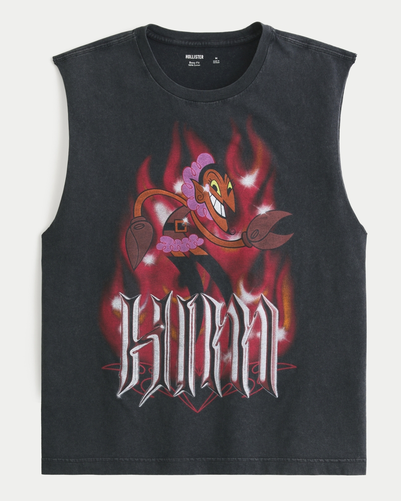 トップス HEVE Cut off soulder BL Men's Boxy HIM Graphic Cutoff Tank | Men's Clearance | HollisterCo.com