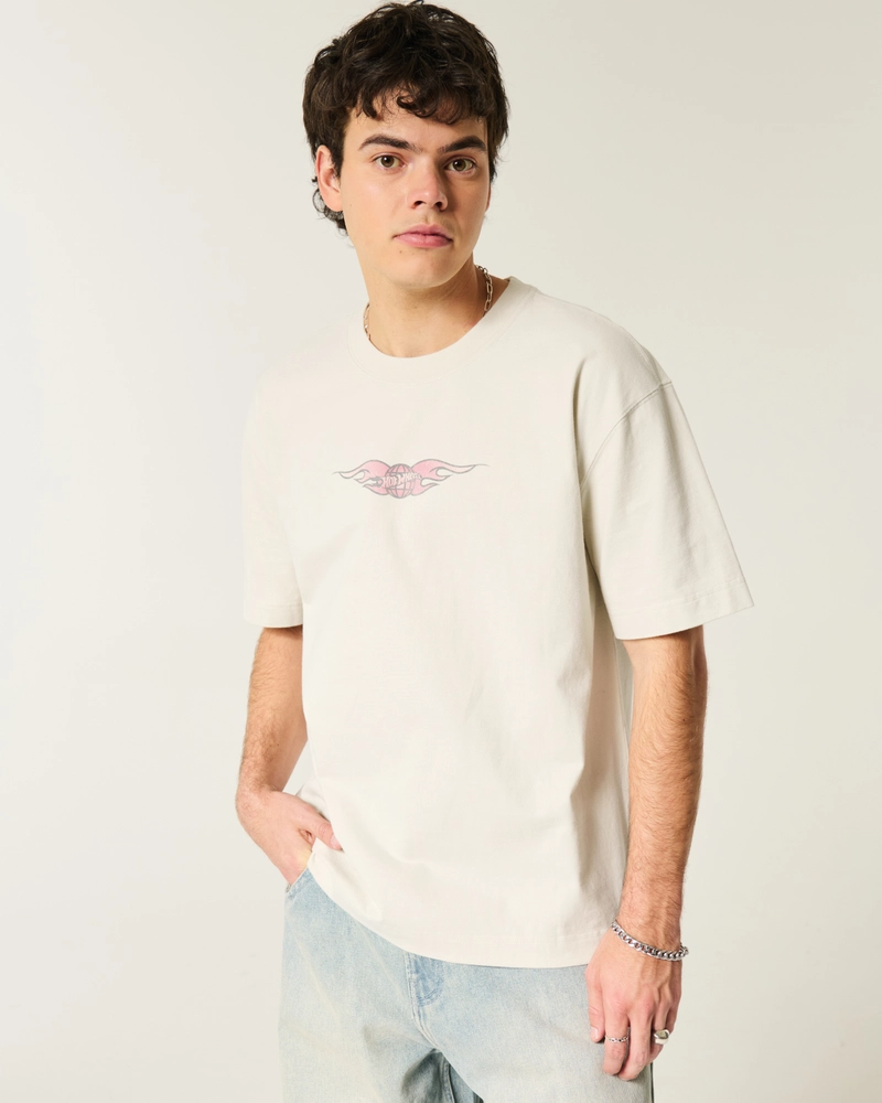 Boxy Heavyweight Hot Wheels Graphic Tee