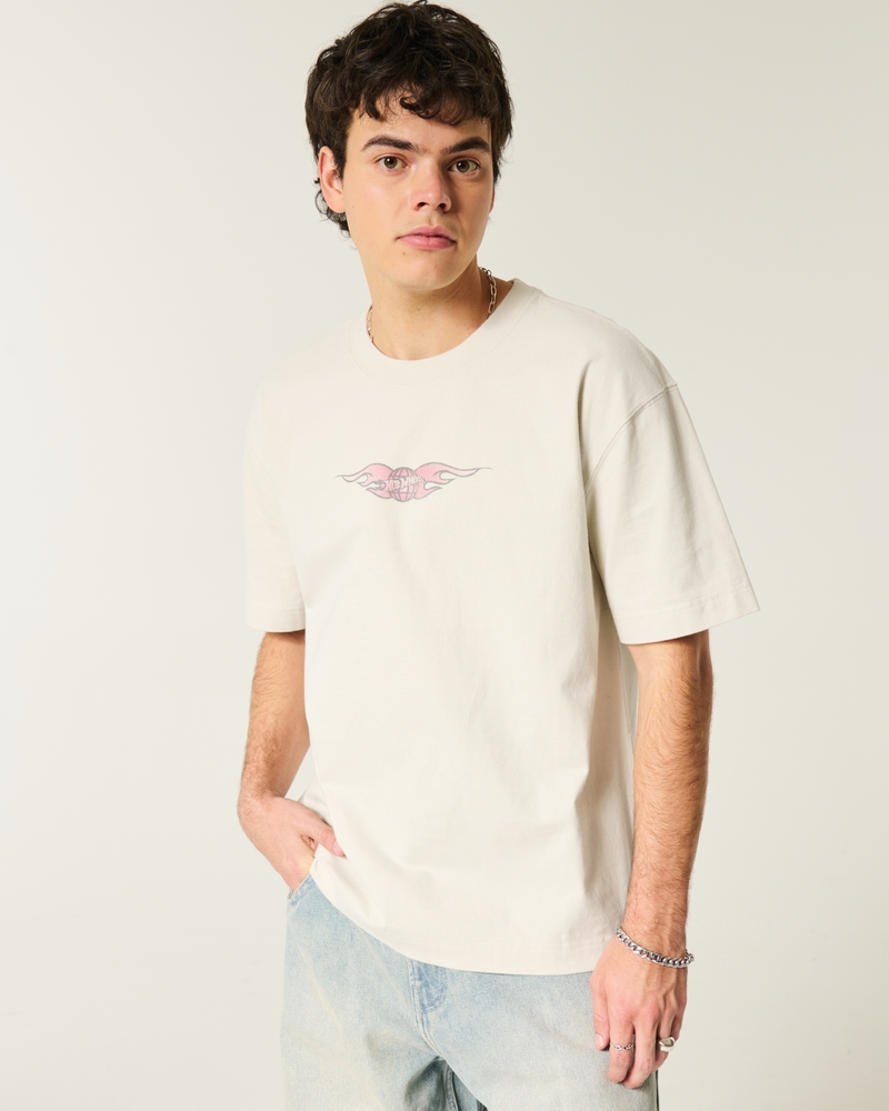 Boxy Heavyweight Hot Wheels Graphic Tee