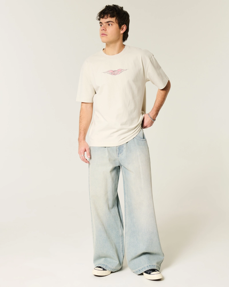 Boxy Heavyweight Hot Wheels Graphic Tee