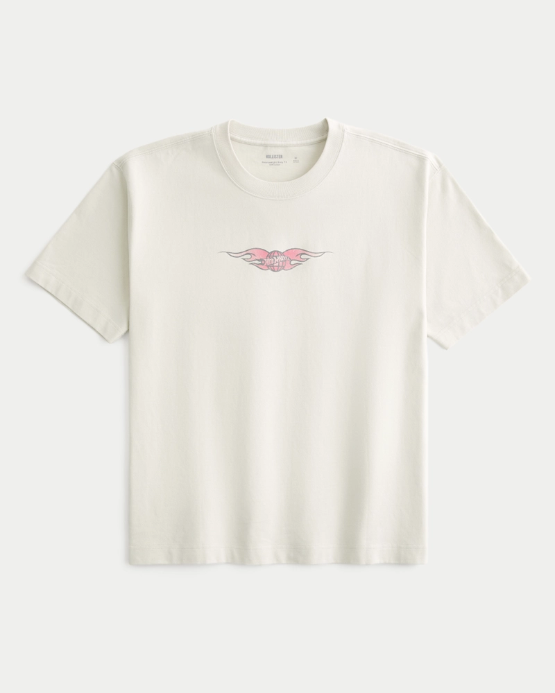 Boxy Heavyweight Hot Wheels Graphic Tee