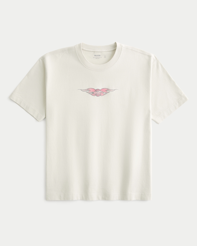 Boxy Heavyweight Hot Wheels Graphic Tee