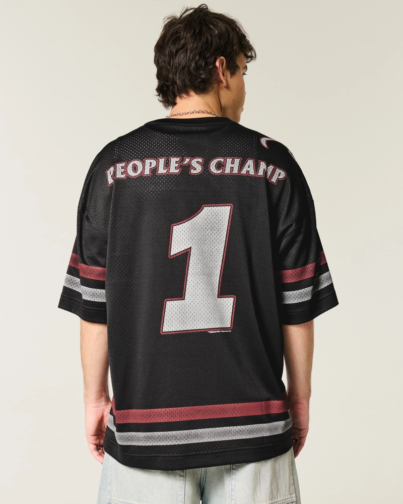 Baggy The Rock People's Champ Graphic Football Jersey