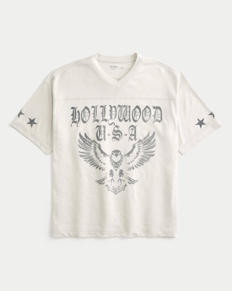 Baggy Hollywood Graphic Football Jersey