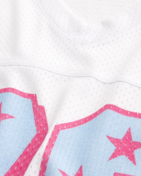 Boxy Crop Number Graphic Football Jersey