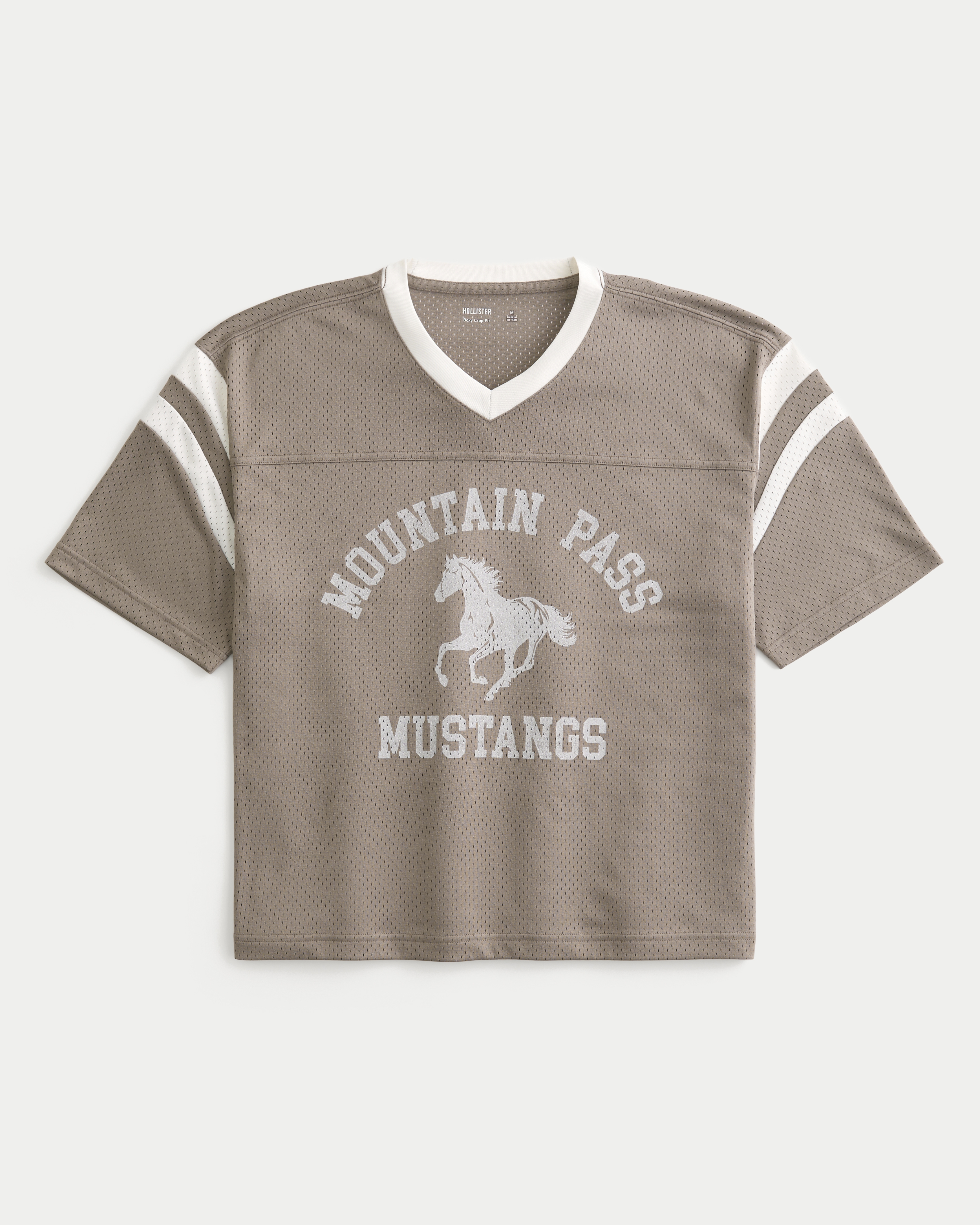Boxy Crop Mountain Pass Mustangs Graphic Jersey