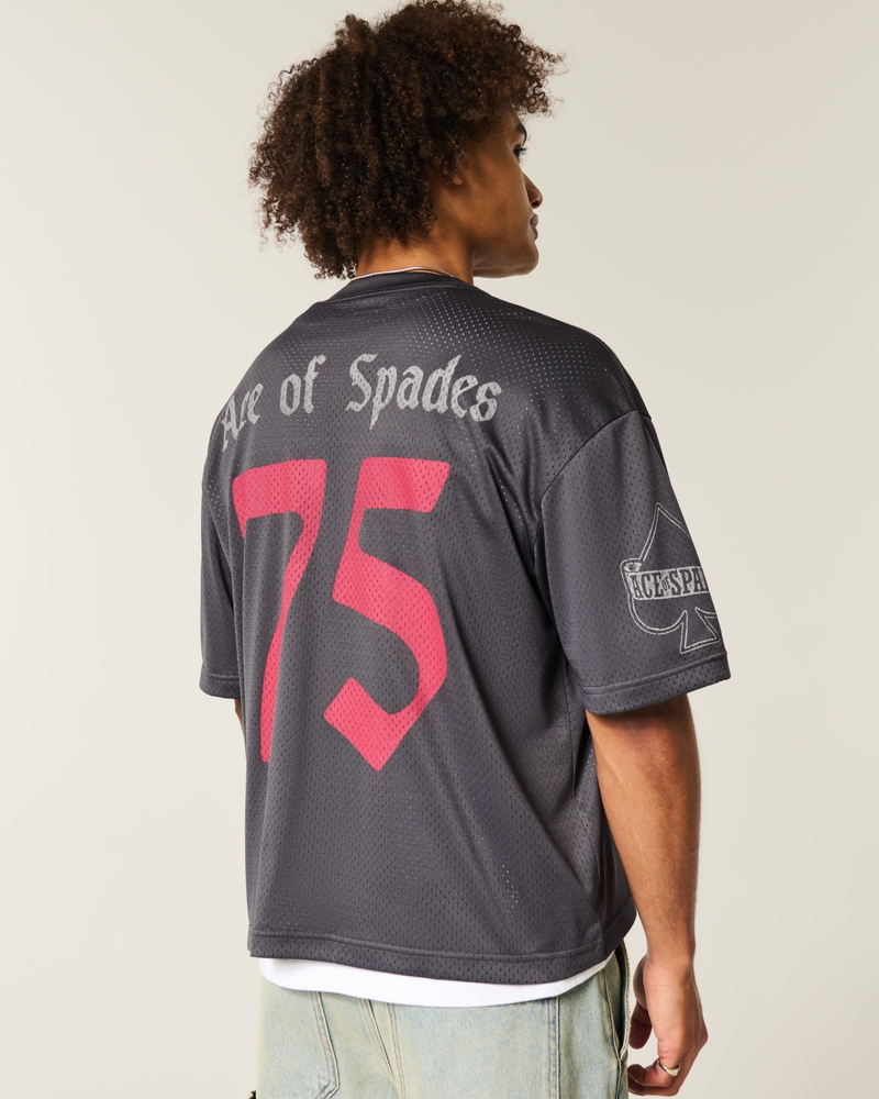 Men's Boxy Crop Motörhead Graphic Jersey | Men's Clearance