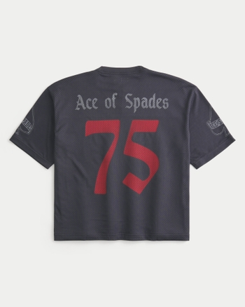 トップス ACE OF SPADES Men's Boxy Crop Motörhead Graphic Jersey | Men's Sale