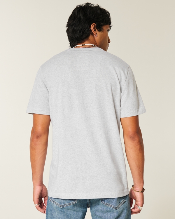 Huntington Beach Logo Graphic Tee, Light Heather Gray view 2