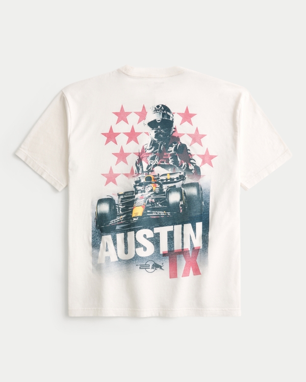 Boxy Oracle Red Bull Racing Graphic Tee, Cream view 1