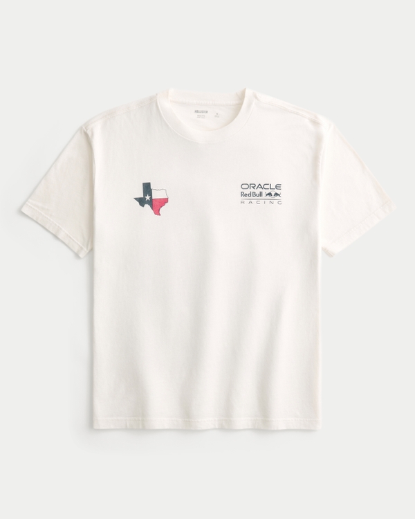 Boxy Oracle Red Bull Racing Graphic Tee, Cream view 2