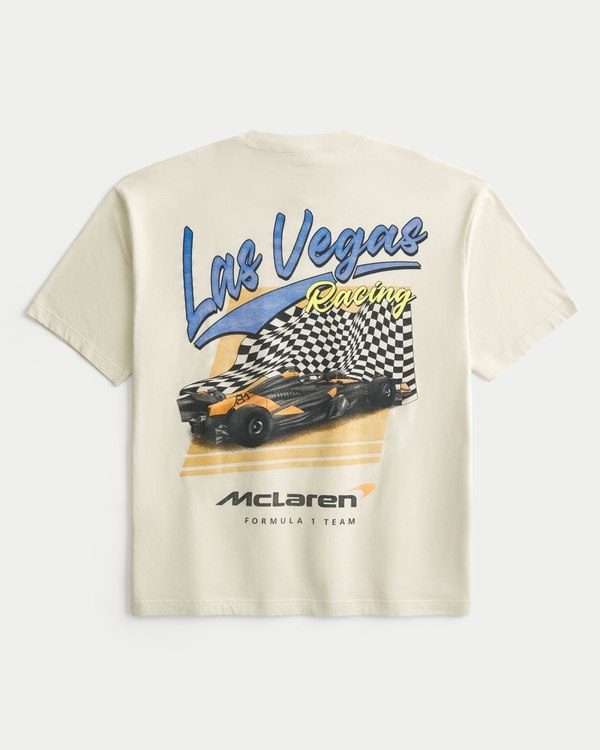 Boxy McLaren Graphic Tee, Dark Cream view 1