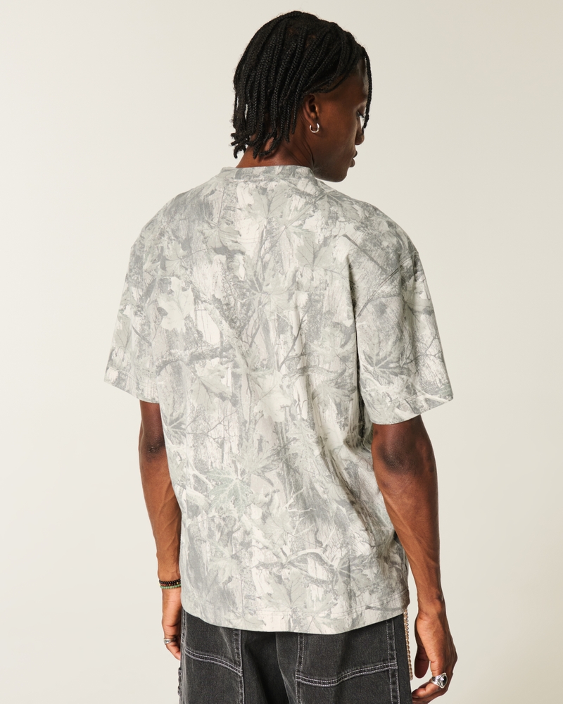 T-shirt graphique Dodge Challenger SRT camouflage épais de coupe carrée