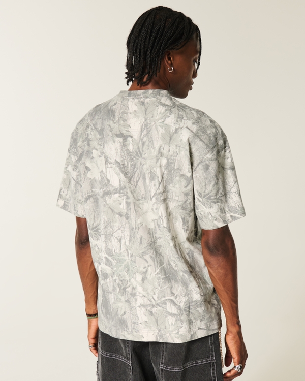 Boxy Heavyweight Camo Dodge Challenger SRT Graphic Tee, Cream Camo view 2