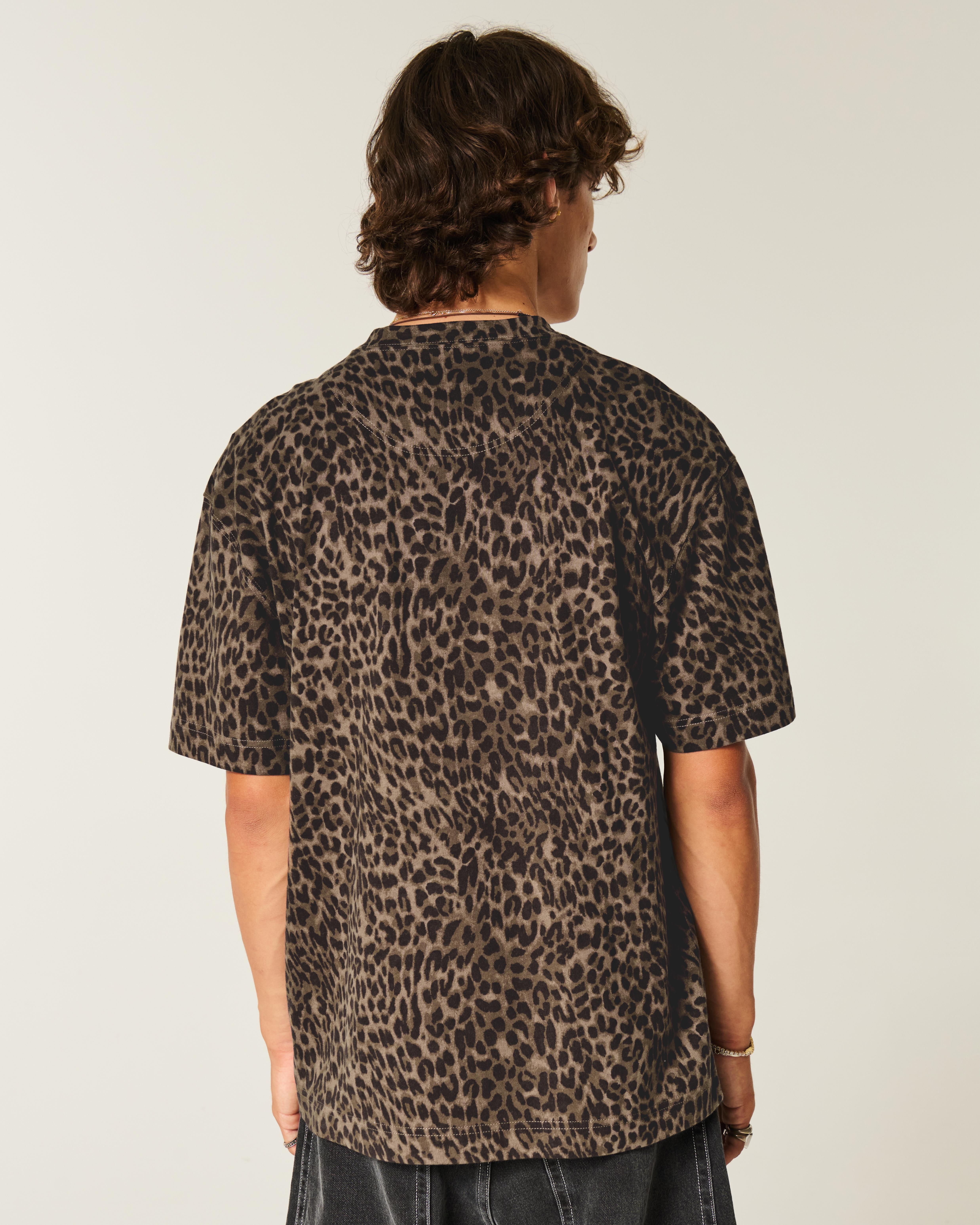 Boxy Heavyweight Leopard Print Dodge Hellcat Graphic Tee